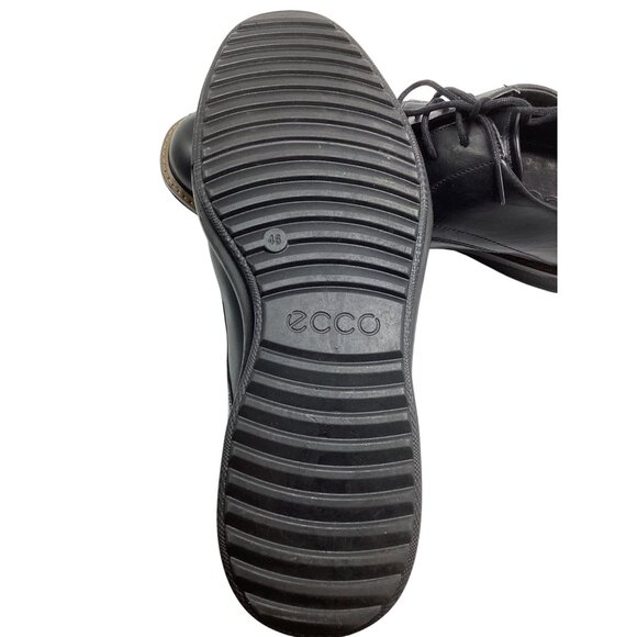 Ecco Mens Dress Shoes Black Leather Lace-Up Derby Style  Size 46, US 12*NWOB - Picture 8 of 14